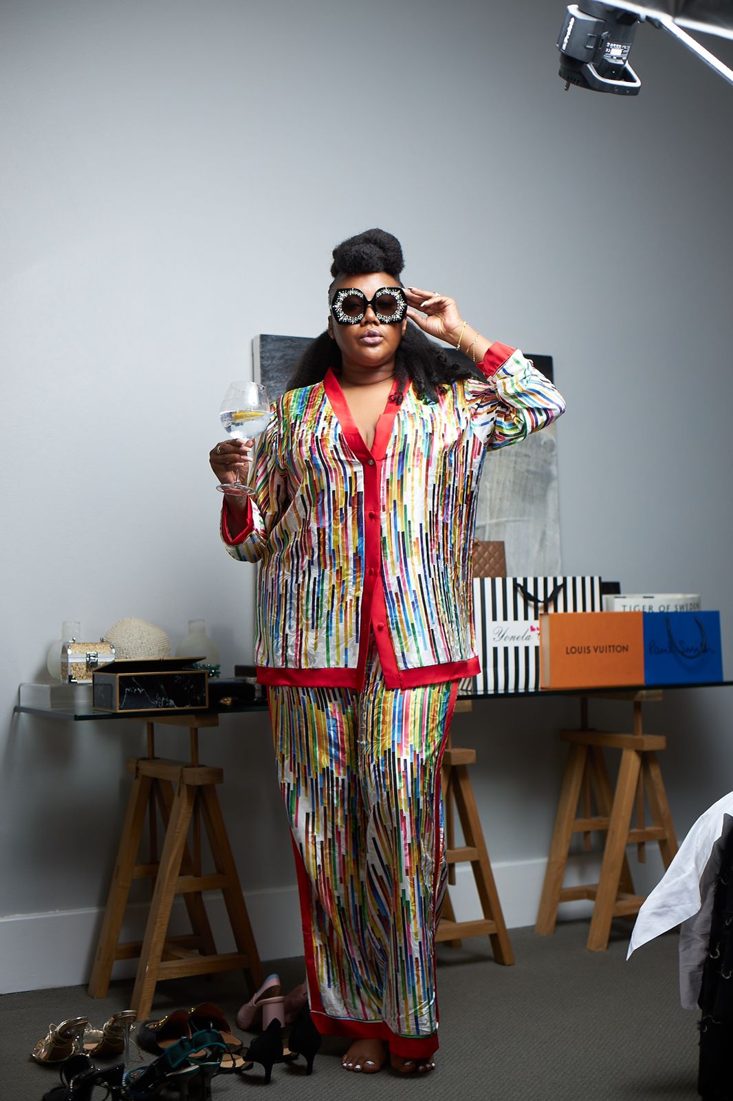 Uber Luxury Signature - Festive Luxe - Red and White - Ladies (Full Print)