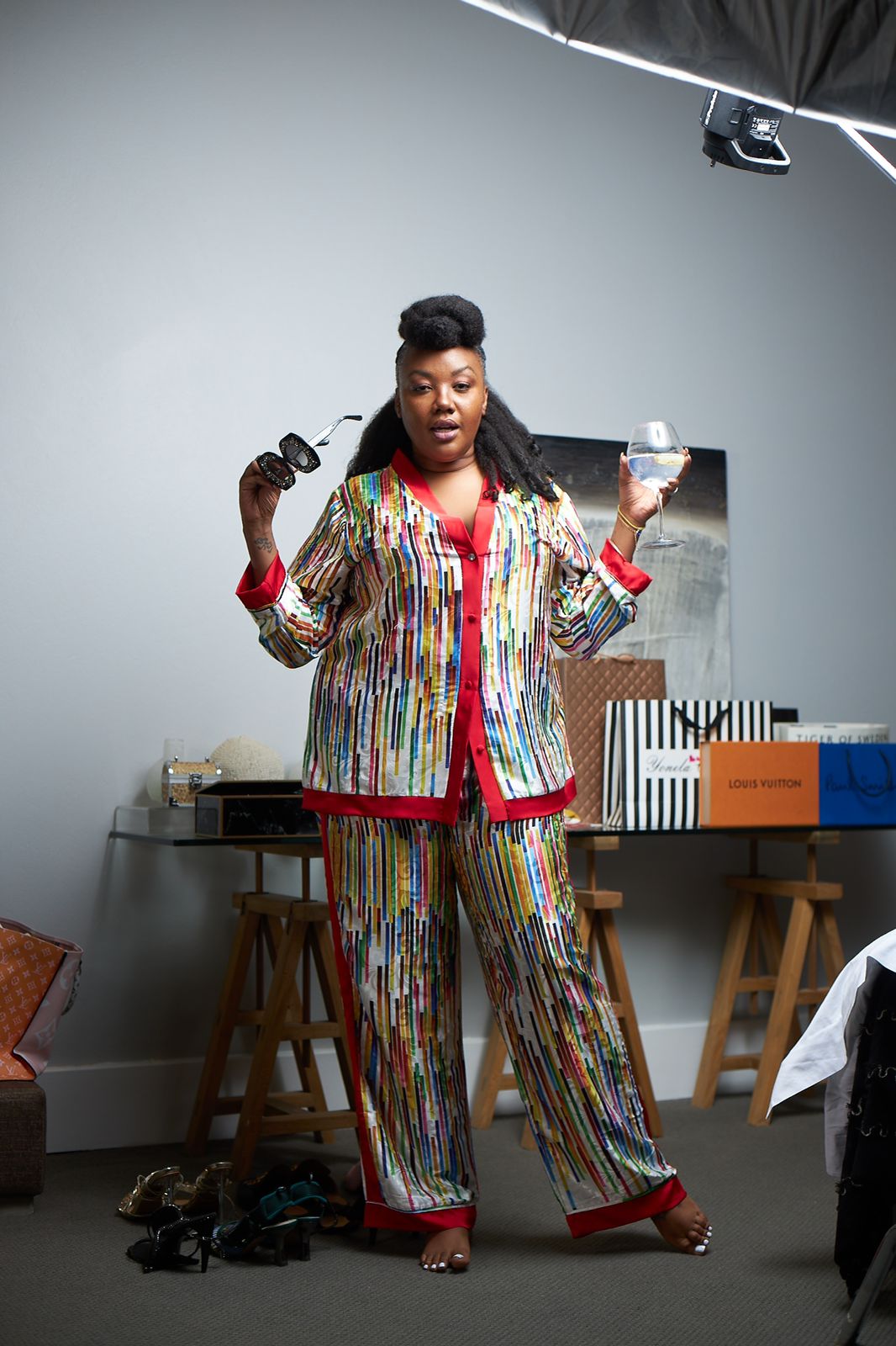 Uber Luxury Signature - Festive Luxe - Red and White - Ladies (Full Print)