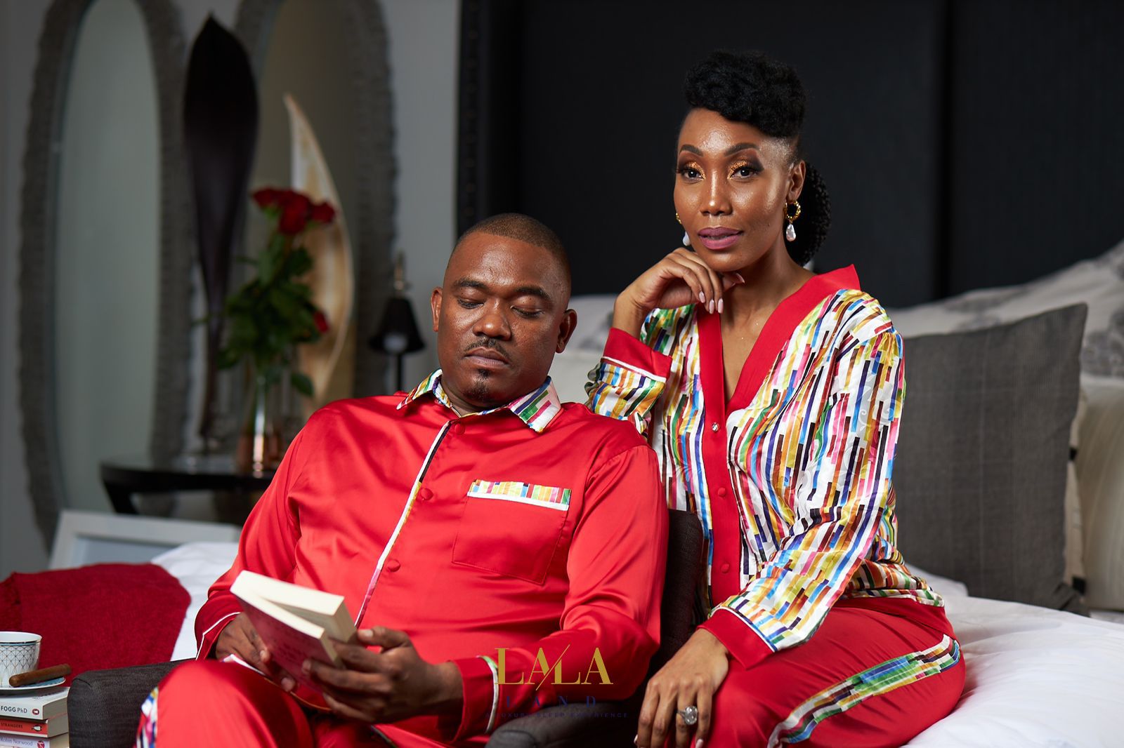 Uber Luxury Signature - christmas Festive Luxe - Red Detail  - Ladies (Half Print)